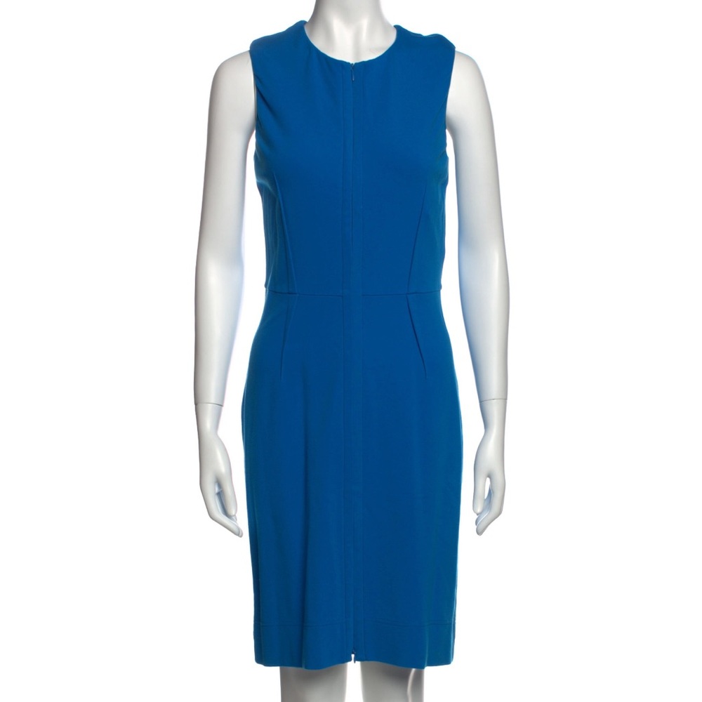 Diane Von Furstenberg blue fitted dress with zipper detail